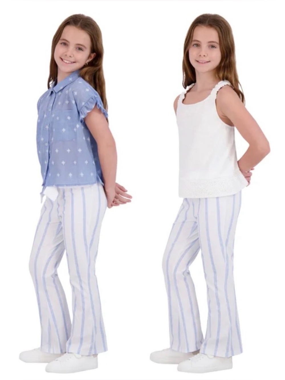 French Connection Youth 3-piece Blue stripe Pant & Top set
